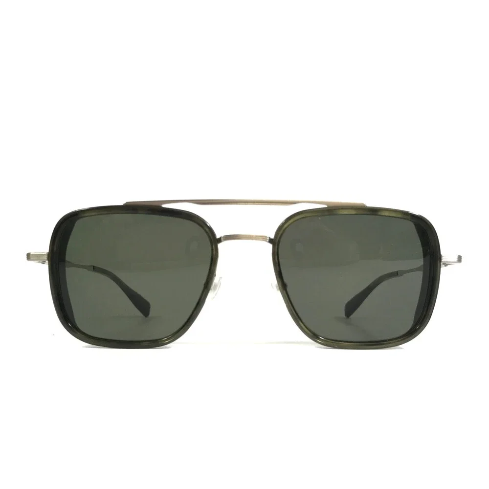 Gigi Studios Sunglasses SIFNOS 6854/7 Silver Green Aviator Frame w/ Green Lenses